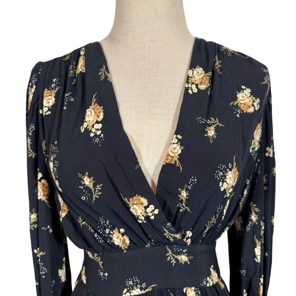 Maje Rasmus Floral Print Skater Long Sleeve Mini Dress Sz:34/US XS - Picture 8 of 15